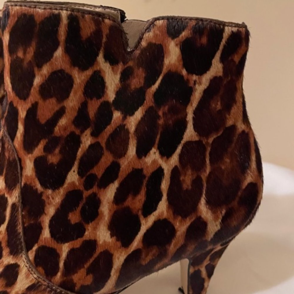 Leopard Fur Ankle Boots - Picture 2 of 4